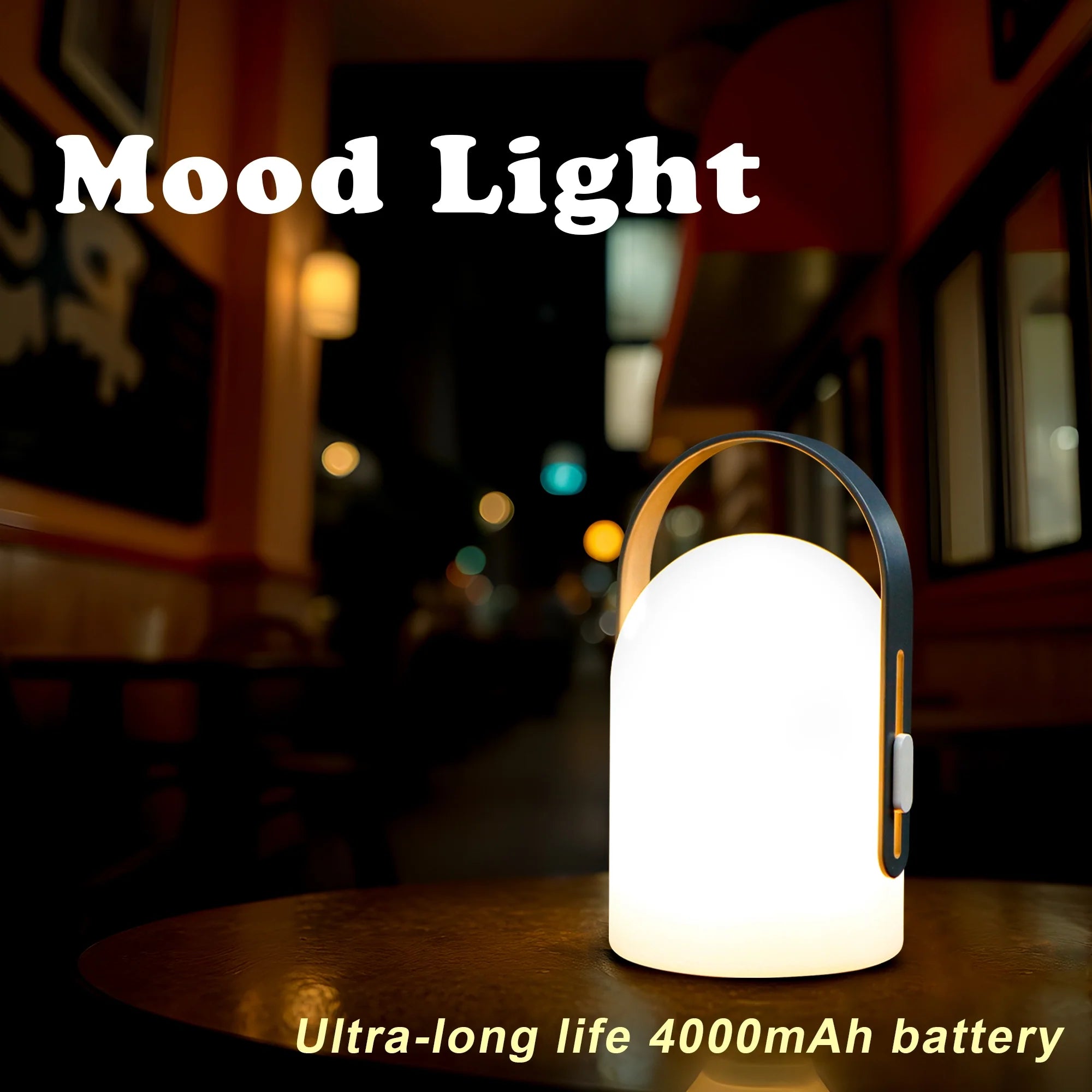 Lampe de table d’extérieur rechargeable et portable – 4000 mAh