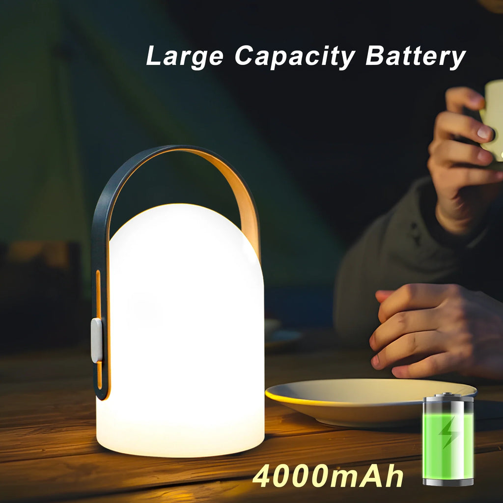 Lampe de table d’extérieur rechargeable et portable – 4000 mAh