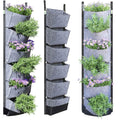 Jardinière murale verticale à 6 poches, 107 x 30 cm – Sac de culture pour fleurs, légumes et fruits, article de jardinage pour la maison